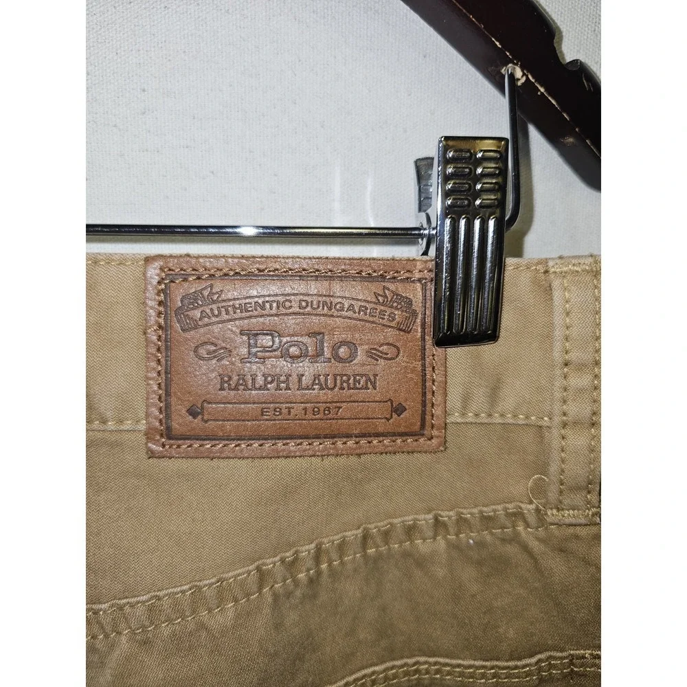 Polo Ralph Lauren Men's Classic Fit‎ Chino Pants 32x32 Khaki Embroidered